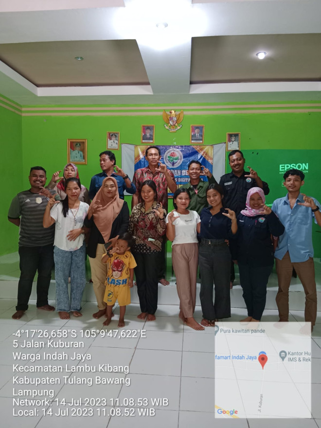 Sosialisasi Dan Orientasi Ruang Komunitas Digital Desa (RKDD)  Di Adakan Di Balai Kampung Warga Indah Jaya 